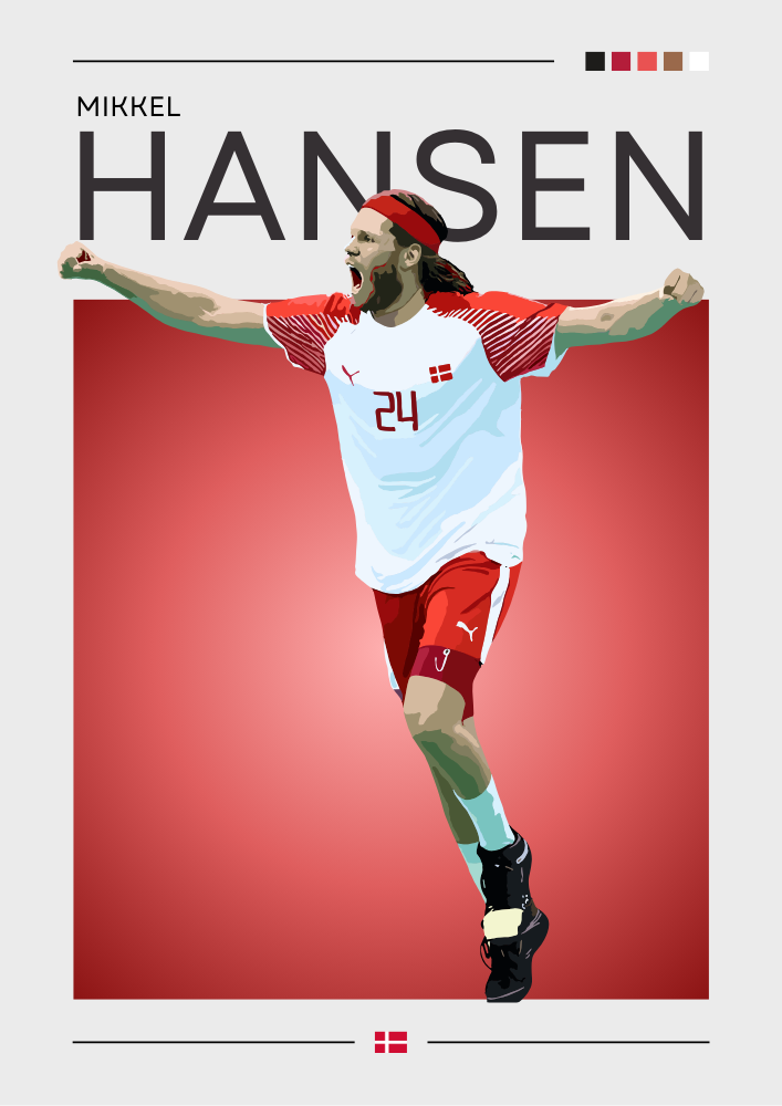 Plakat - Mikkel Hansen grafisk look - admen.dk