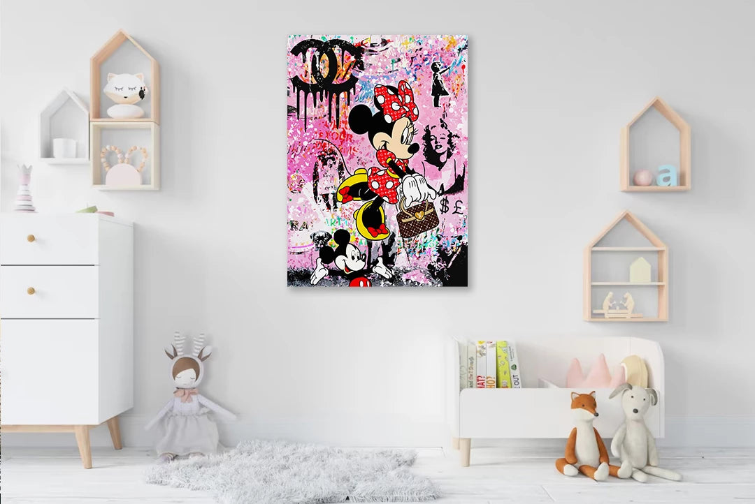 Plakat - Minnie Chanel street art kunst - admen.dk