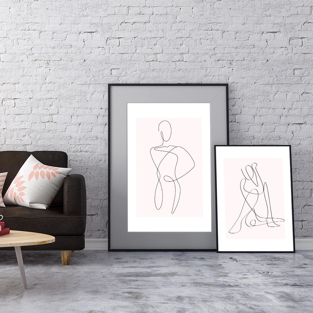 Plakat - Body shape line kunst - admen.dk