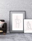 Plakat - Body shape line kunst - admen.dk