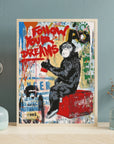 Plakat - Monkey follow your dreams citat