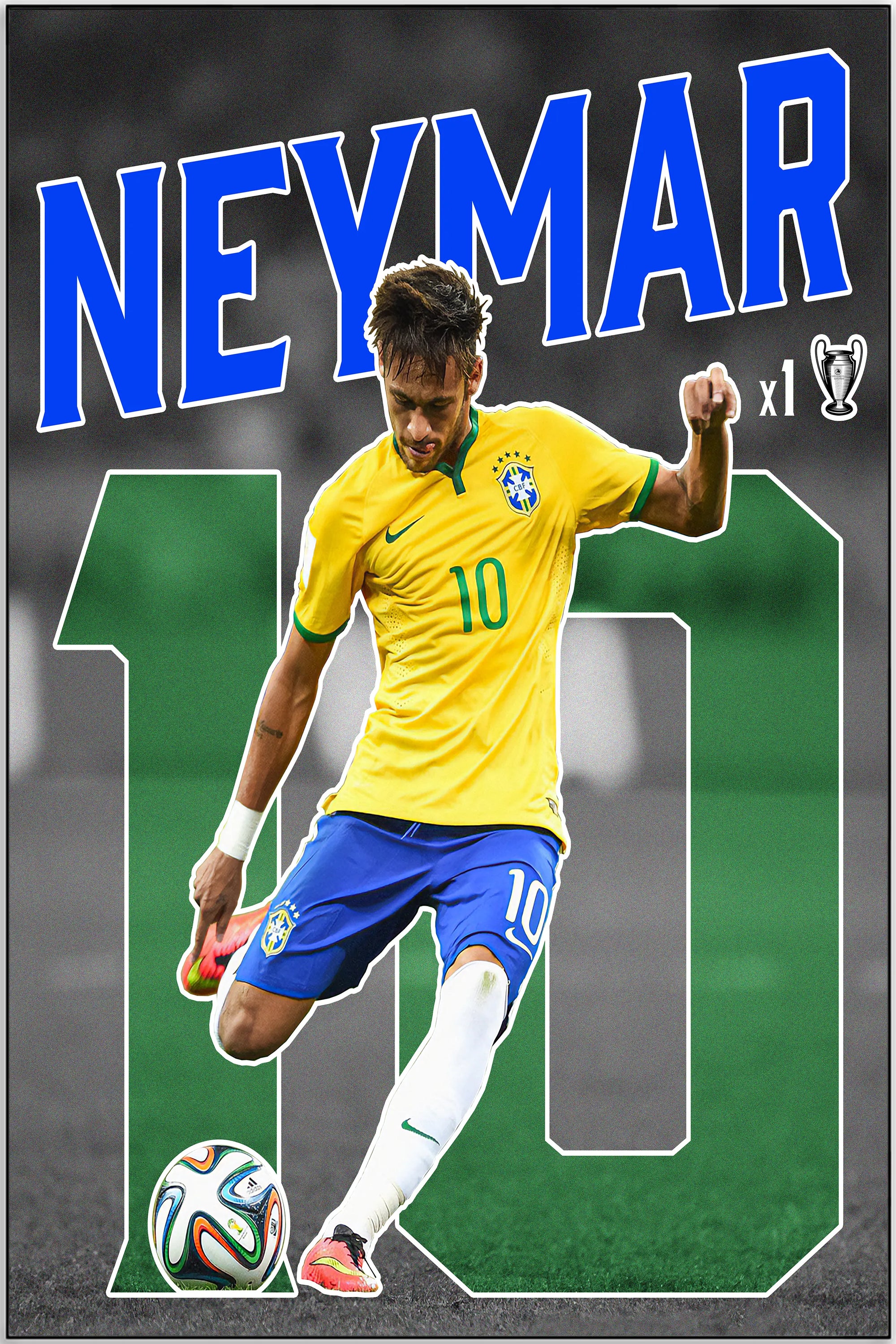 Plakat - Neymar Jr. sparkeklar - admen.dk