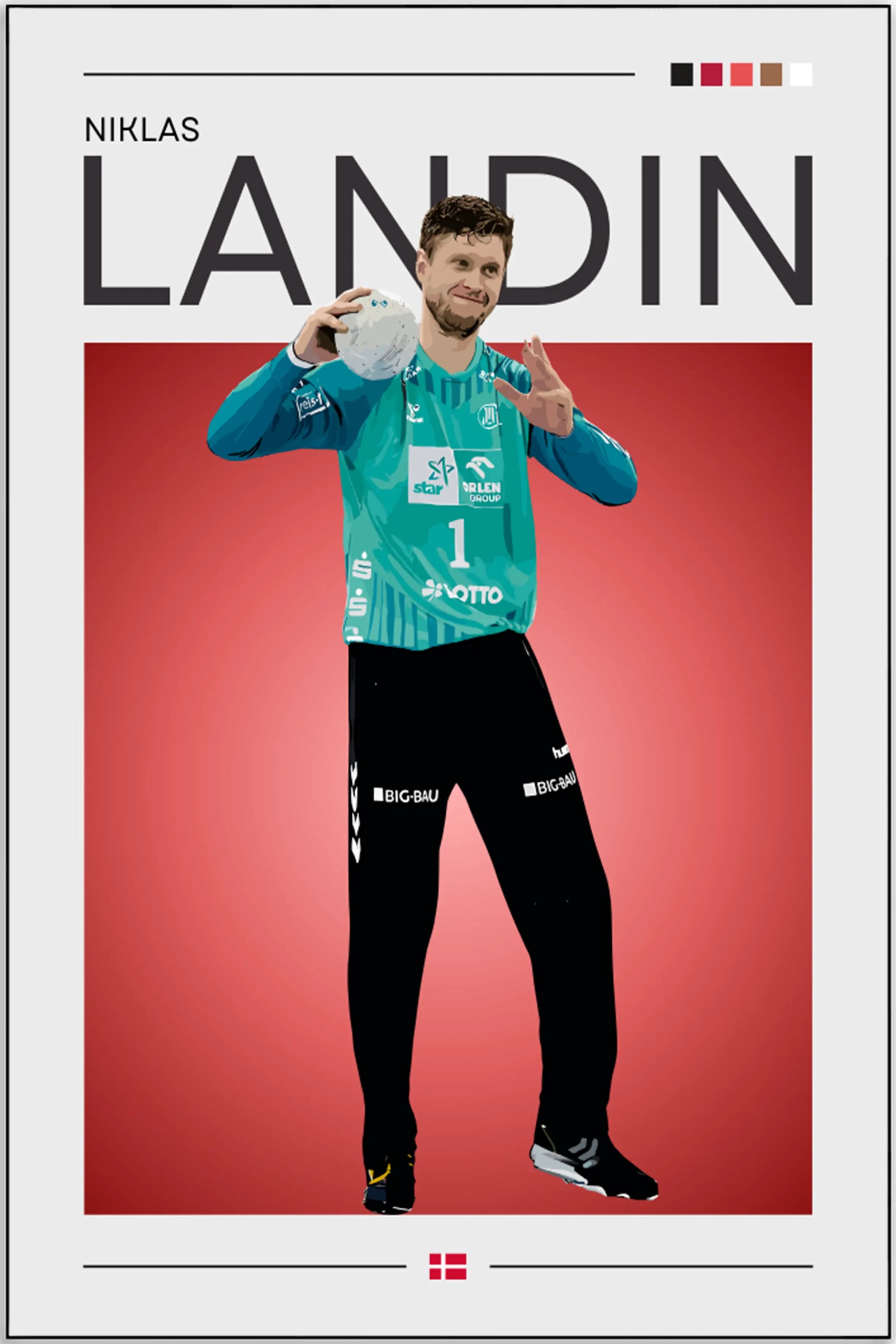 Plakat - Niklas Landin grafisk look - admen.dk