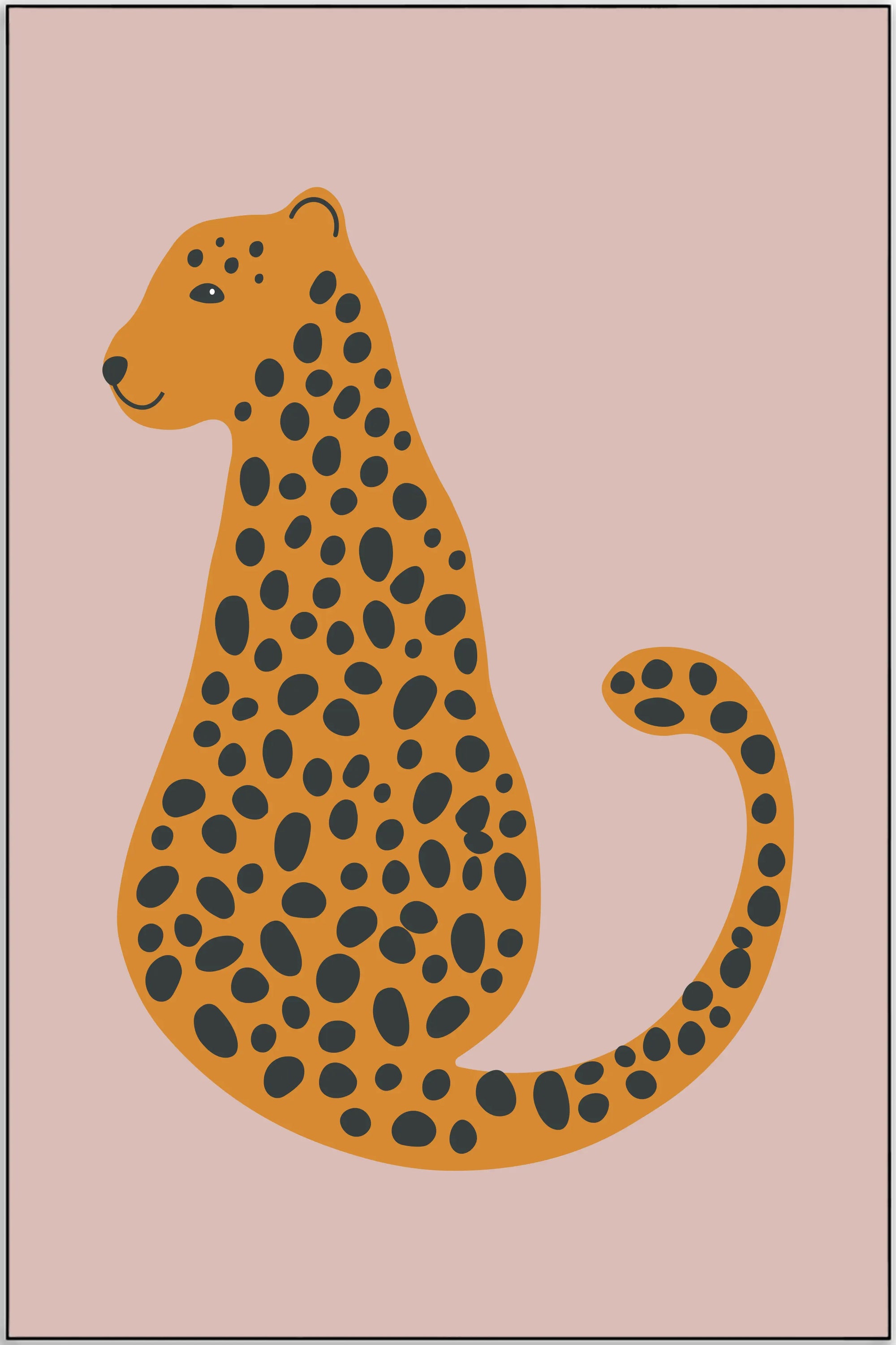 Plakat - Orange leopard - admen.dk