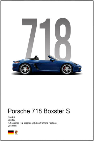 Plakat - Porsche 718 Boxster S kunst