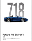 Plakat - Porsche 718 Boxster S kunst