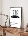 Plakat - Porsche 718 Cayman Black kunst