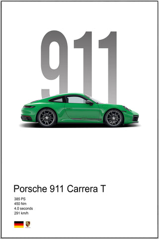 Plakat - Porsche 911 Carrera T kunst