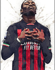 Plakat - Rafael Leao i AC Milan stil - admen.dk