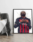 Plakat - Rafael Leao i AC Milan stil - admen.dk