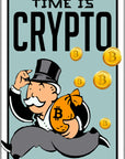 Plakat - Time is Crypto citat - admen.dk