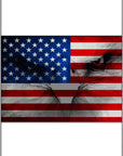 Plakat - USA flag med eagle eyes