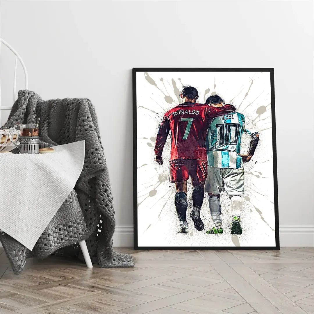 Plakat - Verdensbedste Messi og Ronaldo kunst - admen.dk