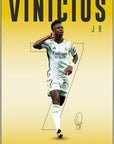 Plakat - Vinicius Jr. i farver