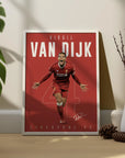 Plakat - Virgil Van Dijk i farve