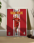 Plakat - Virgil Van Dijk i sejr