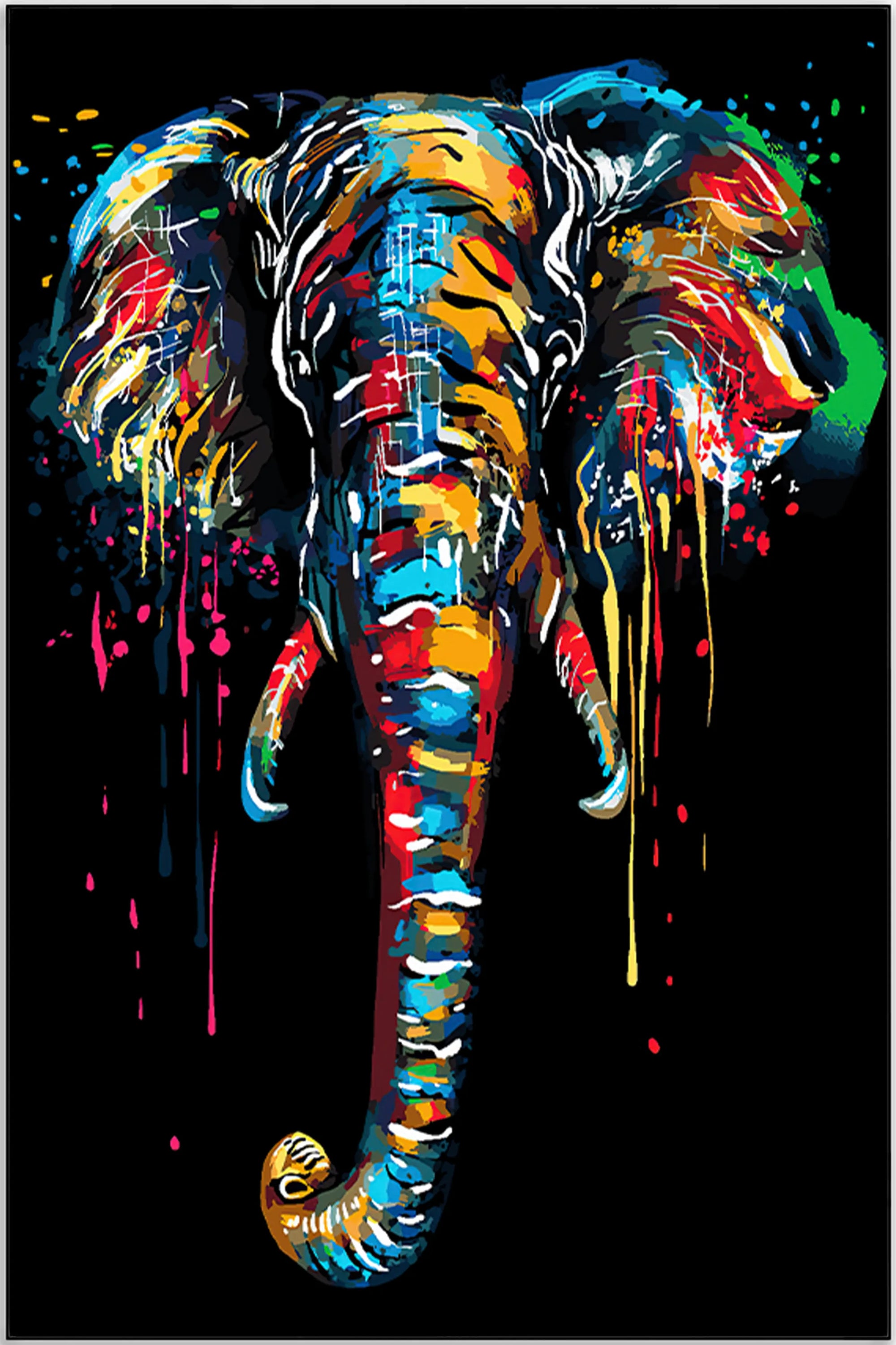 Plakat - Watercolor elephant art - admen.dk