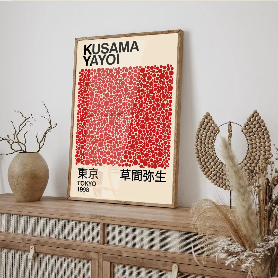 Plakat - Yayoi Kusama - Red dots kunst - admen.dk