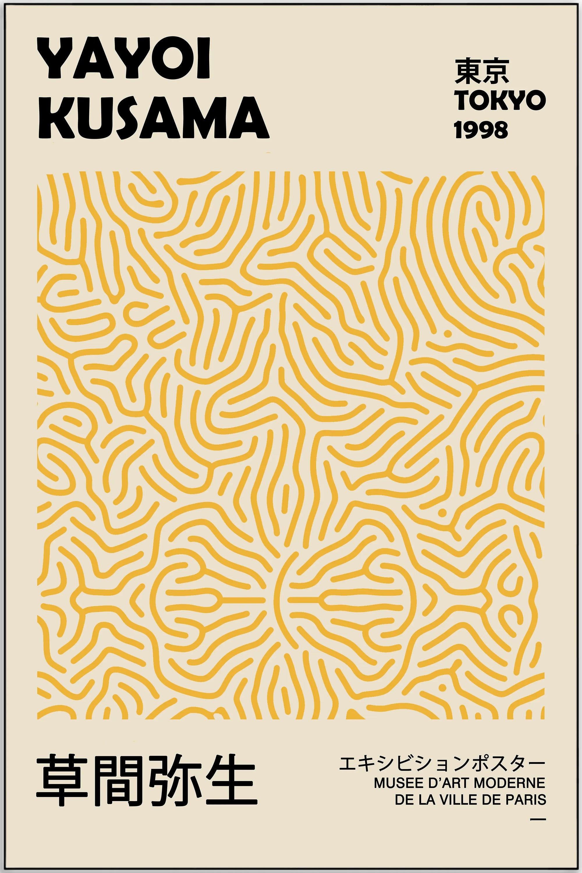 Plakat - Yayoi Kusama - Tokyo 1998 yellow - admen.dk