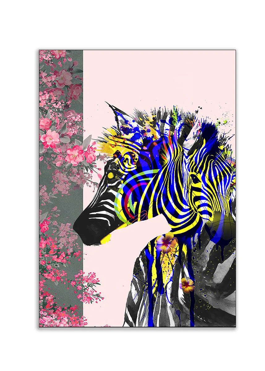 Plakat - Zebra mix kunst - admen.dk