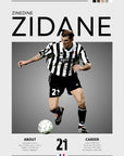 Plakat - Zinedine Zidane Juventus look - admen.dk