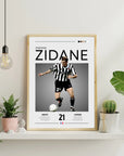 Plakat - Zinedine Zidane Juventus look