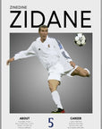 Plakat - Zinedine Zidane Real Madrid look - admen.dk