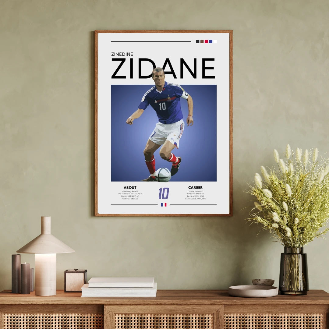 Plakat - Zinedine Zidane style