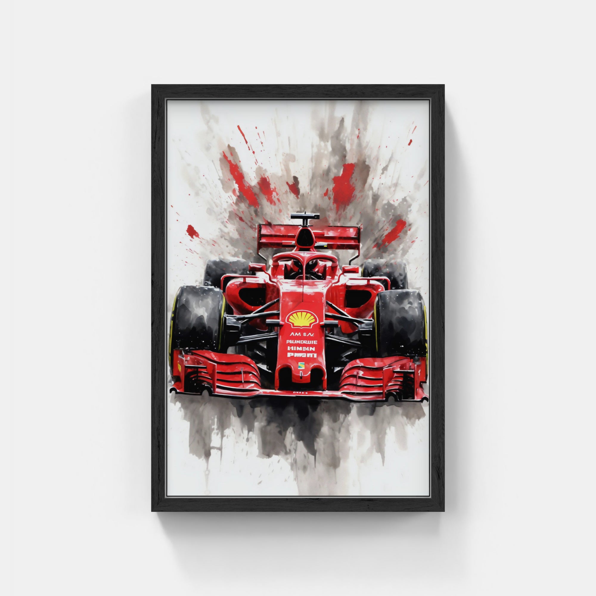 Plakat - Formel 1 Ferrari watercolor - admen.dk