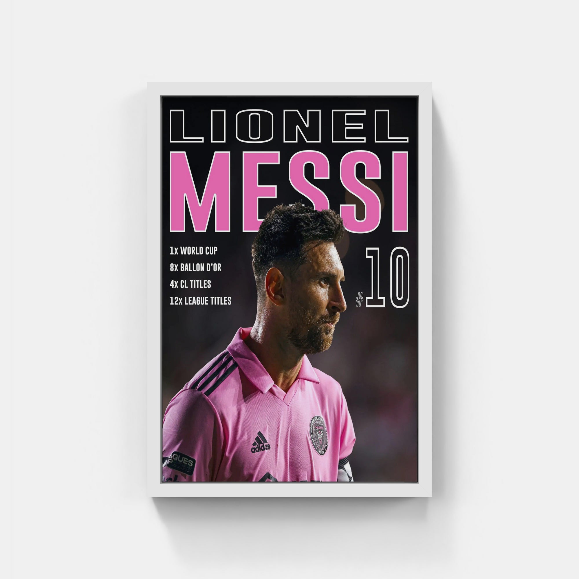 Plakat - Messi nr. 10  - Inter Miami kunst - admen.dk