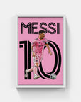 Plakat - Messi Inter Miami i pink - admen.dk