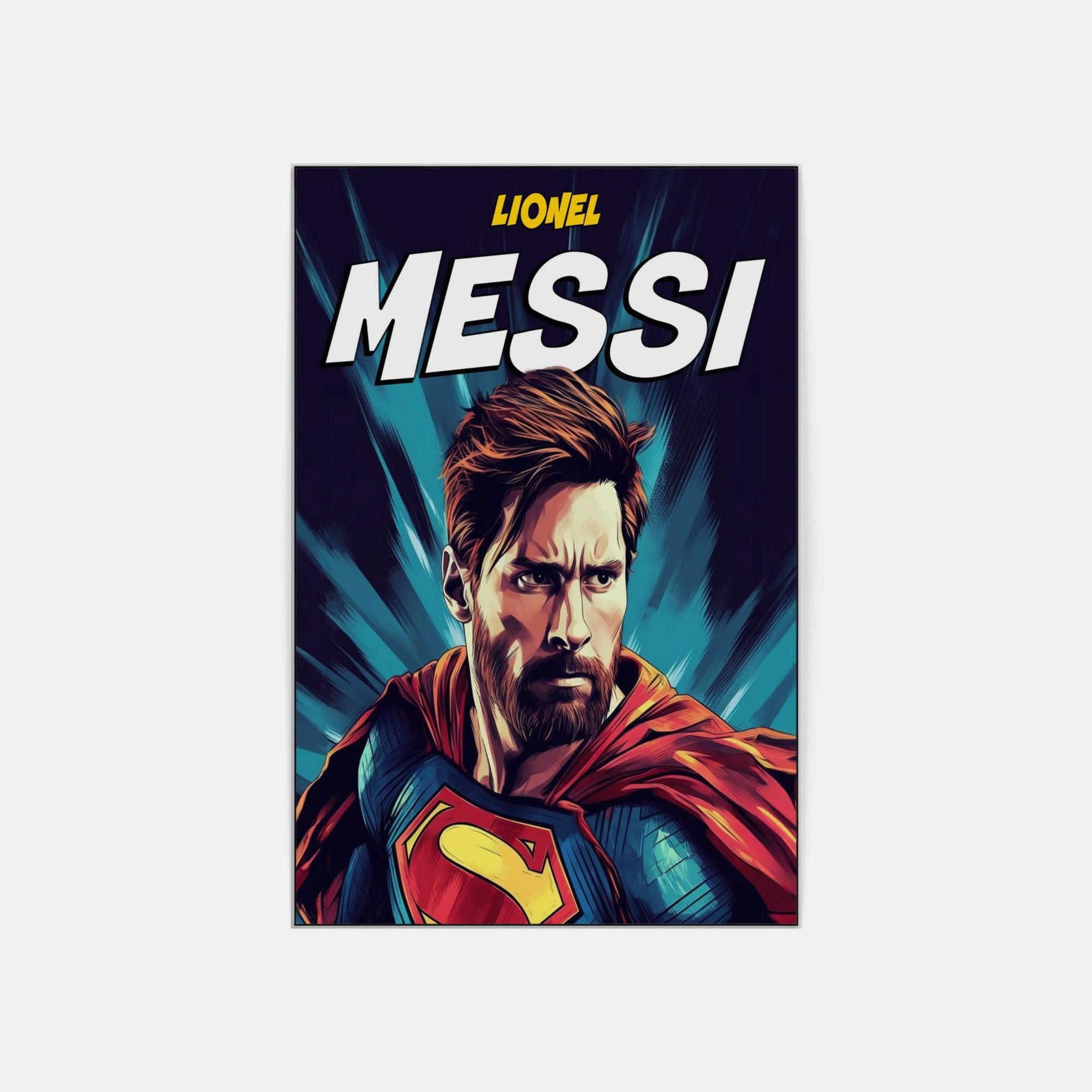 Plakat - Messi superhelt - admen.dk