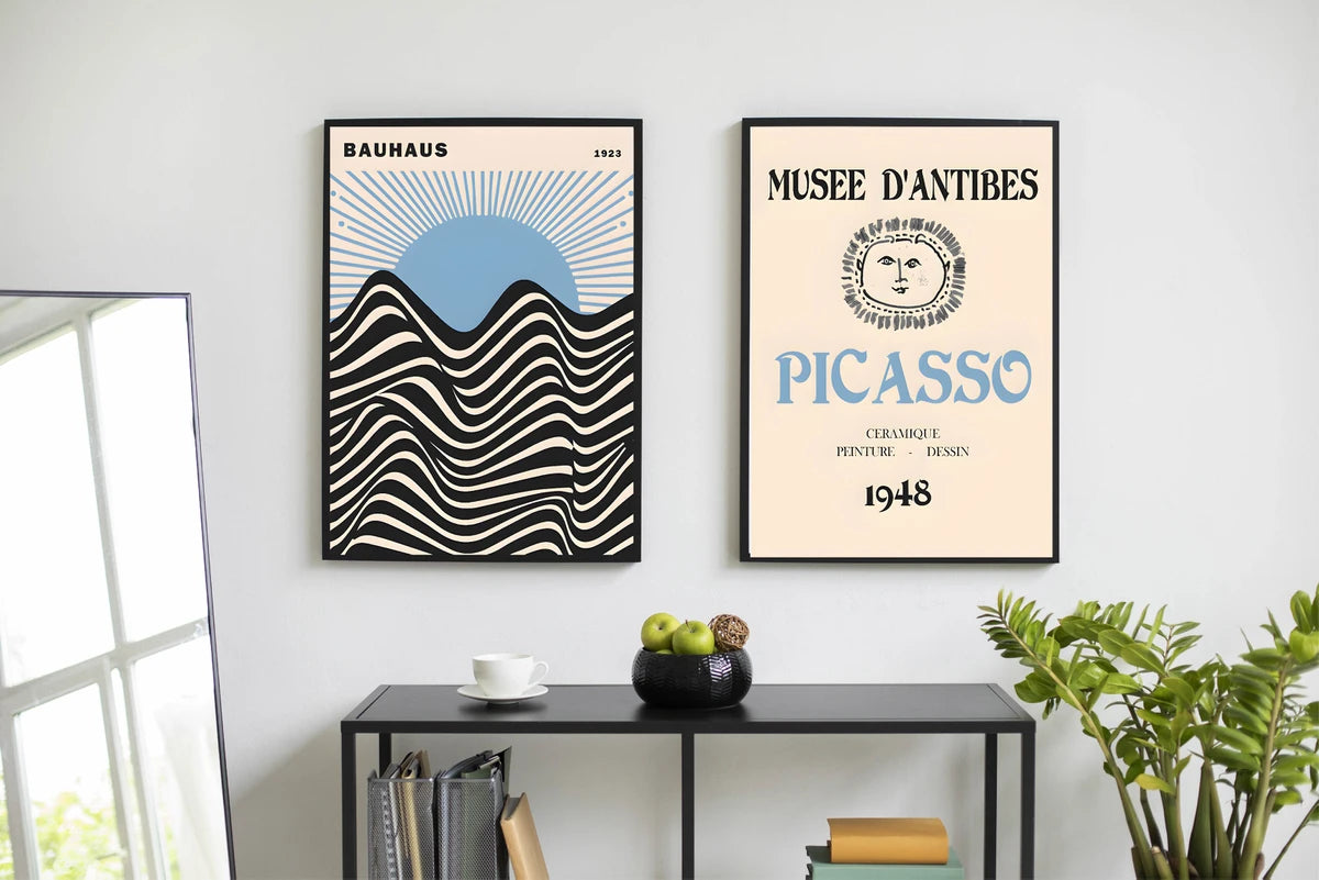 Plakat - Bauhaus blå kunst - admen.dk