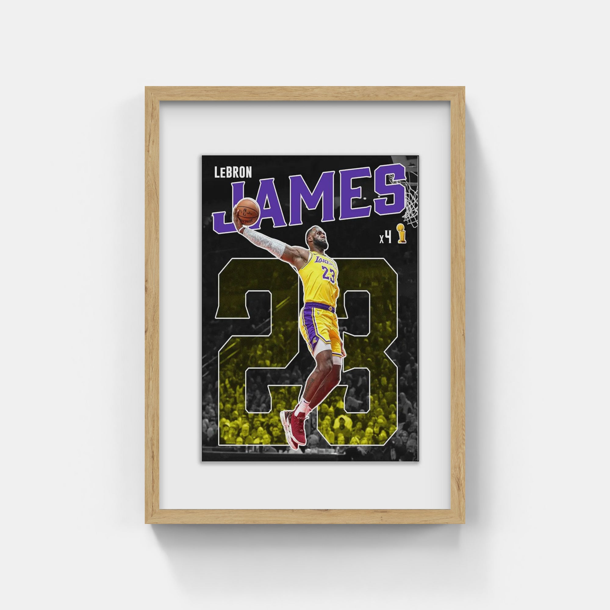 Plakat - Lebron James i flyvende fart - admen.dk