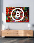 Plakat - Bitcoin street art kunst - admen.dk