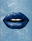 Plakat - Blue lips kunst - admen.dk