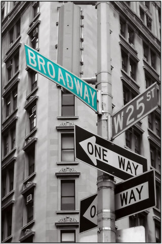 Poster - Broadway road signs