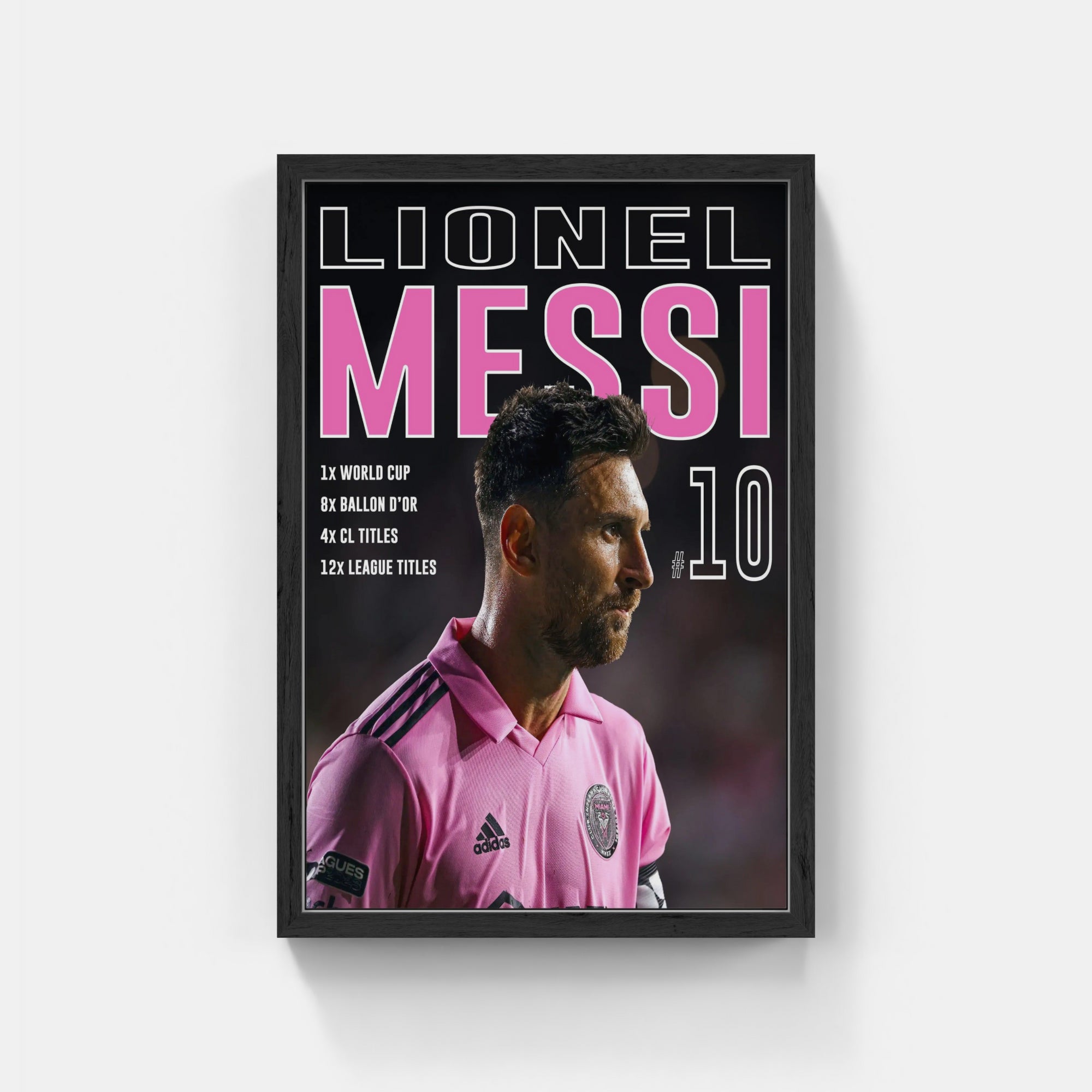 Plakat - Messi nr. 10  - Inter Miami kunst - admen.dk