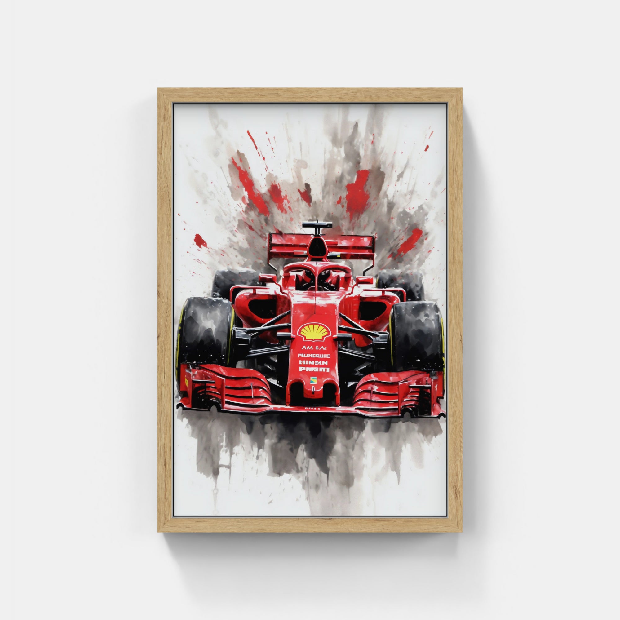 Plakat - Formel 1 Ferrari watercolor - admen.dk