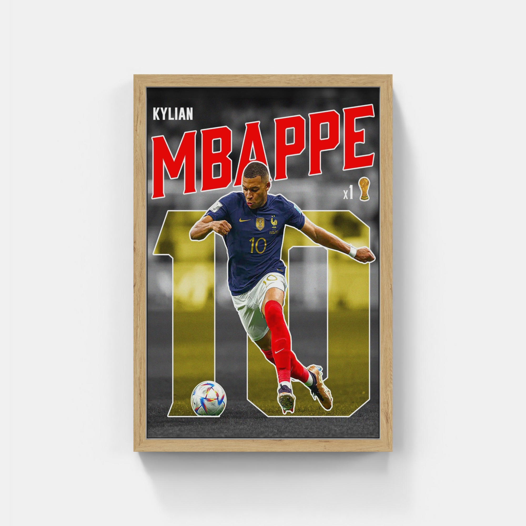 Plakat - Kylian Mbappe i fart - admen.dk