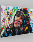 Canvas - Funny monkey kunst - admen.dk