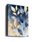 Canvas - Abstract Leaves in Blue 3