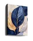 Canvas - Abstract Leaves in Blues 2