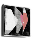 Akustik - Pink and Black Abstract Shapes Print No2