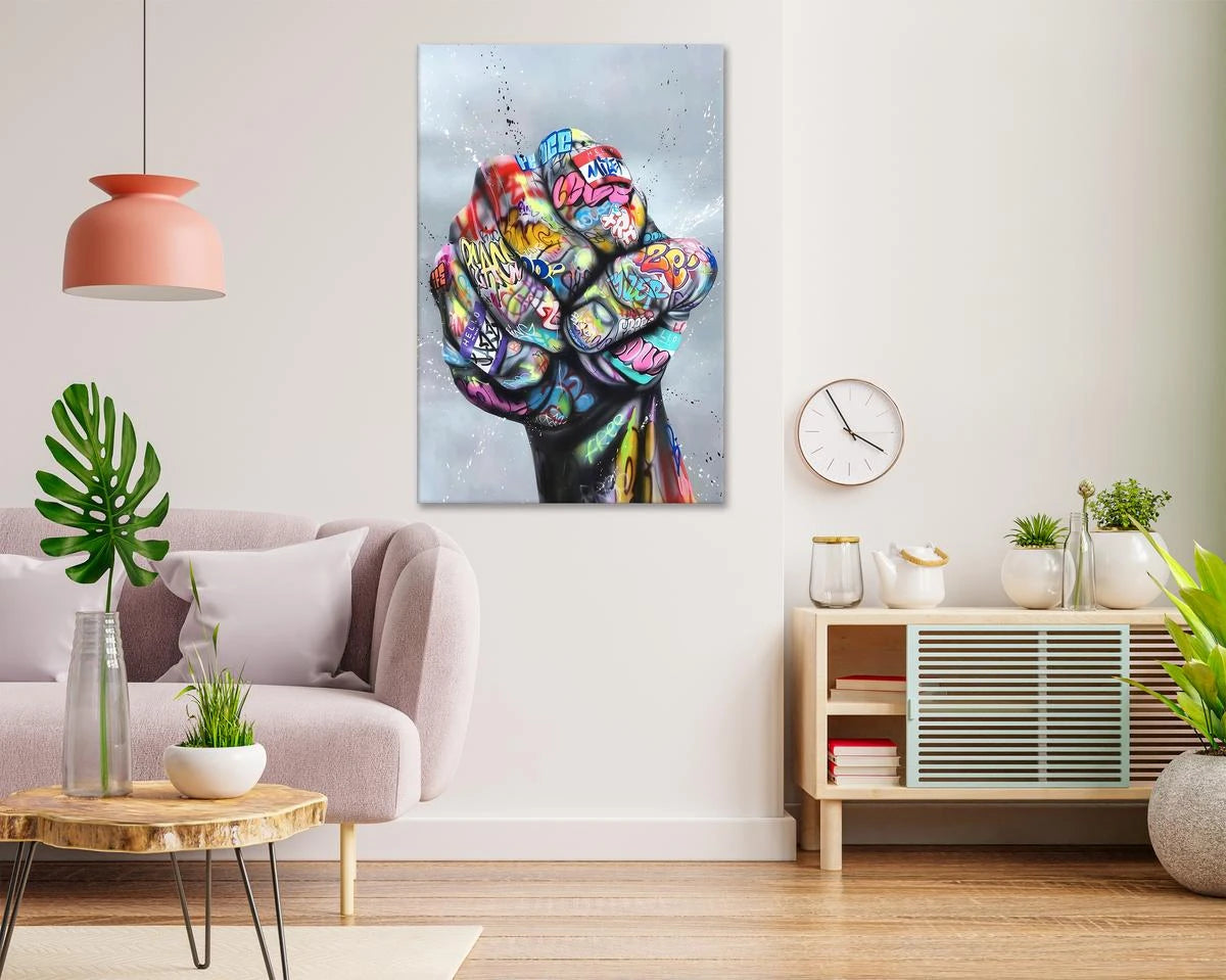 Plakat - Colorful hand kunst - admen.dk