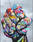 Plakat - Colorful hand kunst - admen.dk