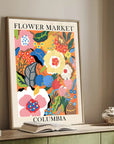 Plakat - Columbia - Flower market - admen.dk