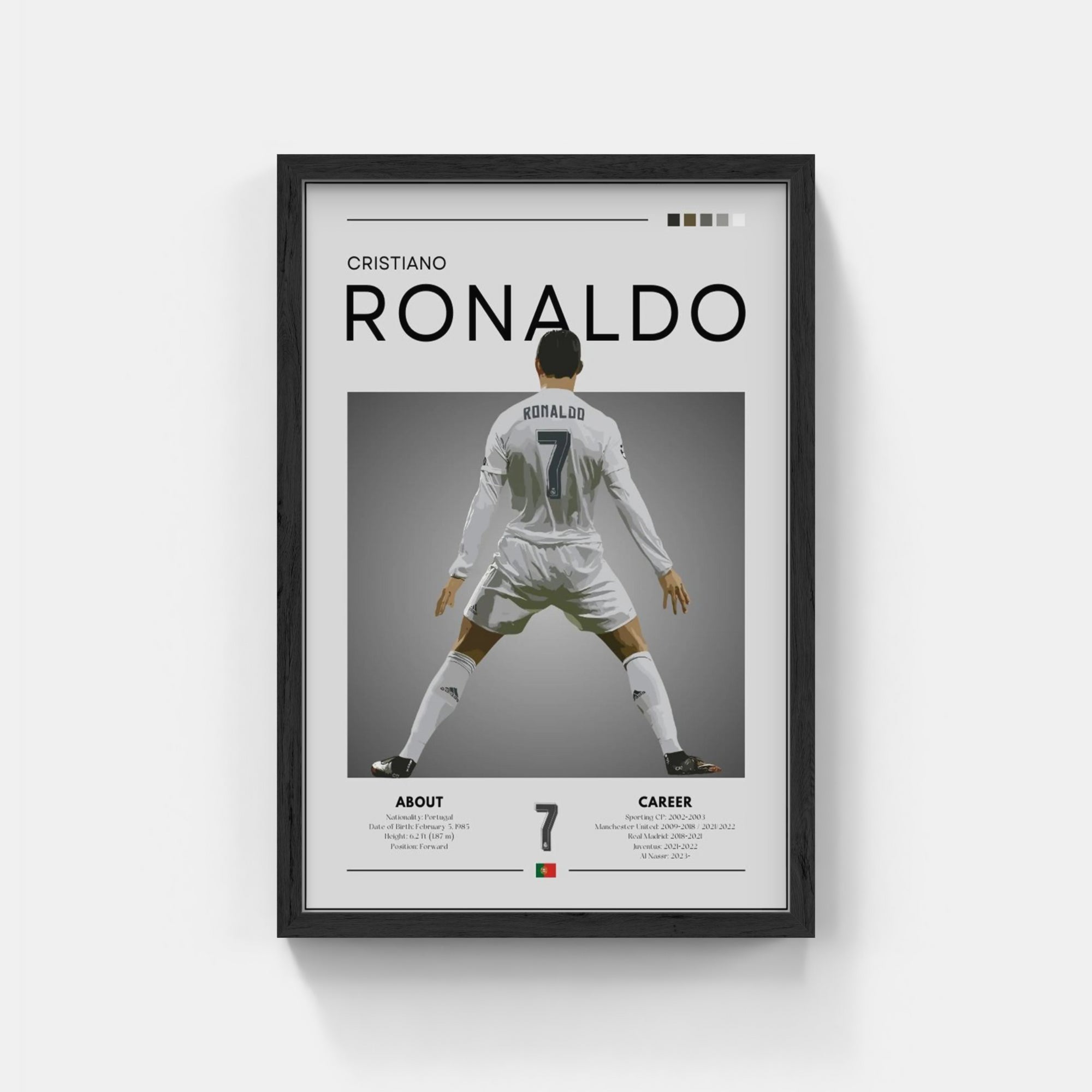 Plakat - Ronaldo Real Madrid look - admen.dk