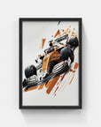 Plakat - Formel 1 Brun watercolor - admen.dk