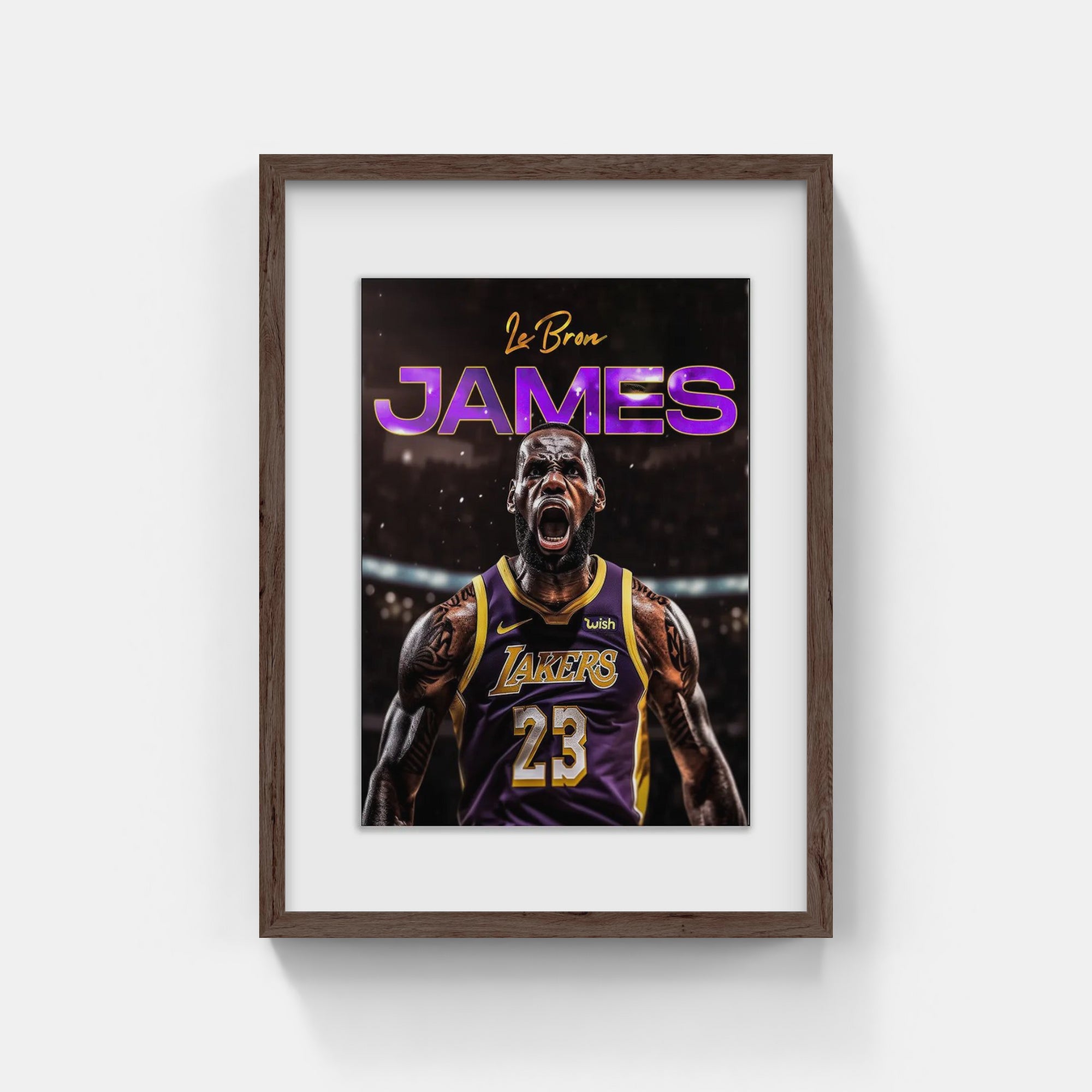 Plakat - Lebron James i brøl - admen.dk